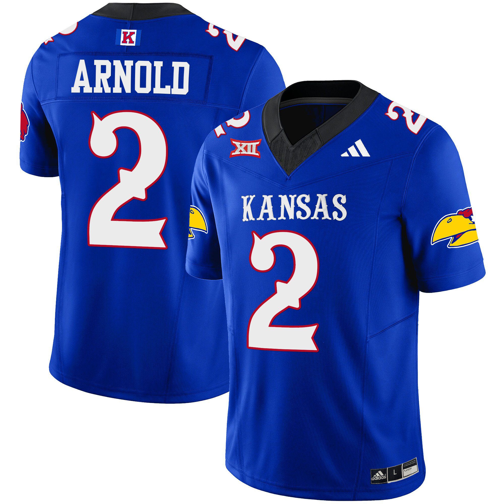 Men Kansas Jayhawks #2 Arnold Blue 2024 Blackhawk Vapor Limited NCAA Jersey->indianapolis colts->NFL Jersey